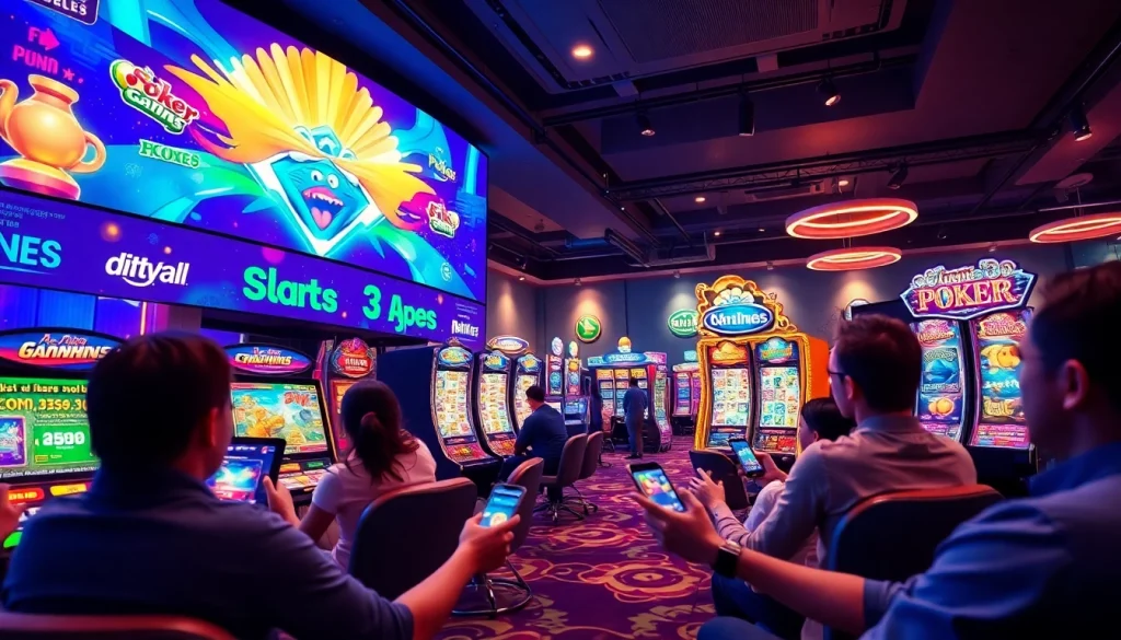 Experience top-tier online gaming at dittytalk.com, showcasing vibrant poker and slot games.