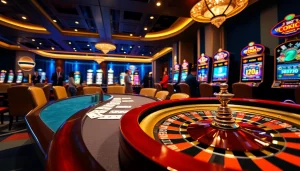 Players enjoying online betting at https://nk88s.net/ with poker chips and a roulette wheel.