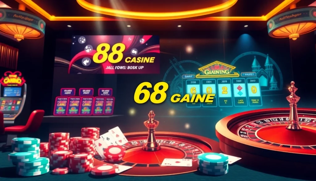 Engage with 68 Game Bài, showcasing thrilling casino games and vibrant gameplay experiences.