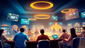 68 Game Bài online gaming interface showcasing diverse players enjoying casino games.