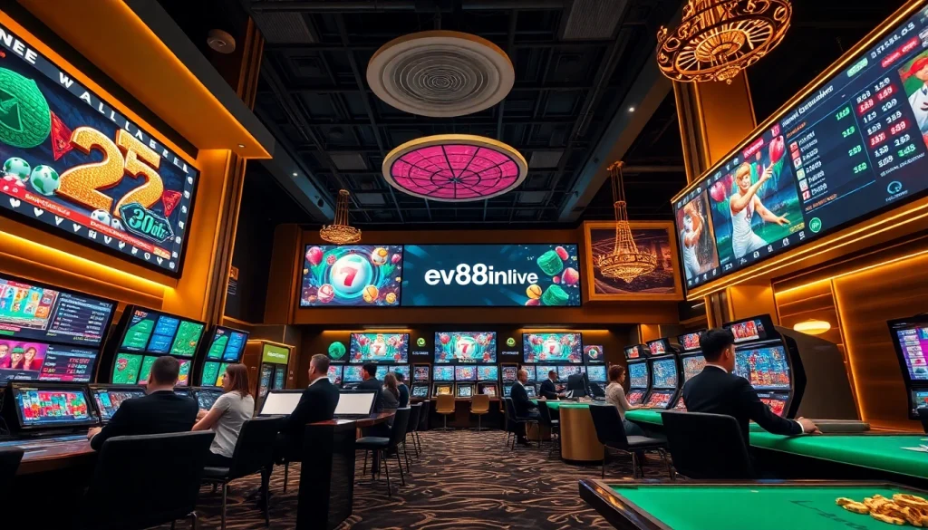 Experience the vibrant gaming world of ev88win.live with dynamic casino visuals and engaging gameplay.